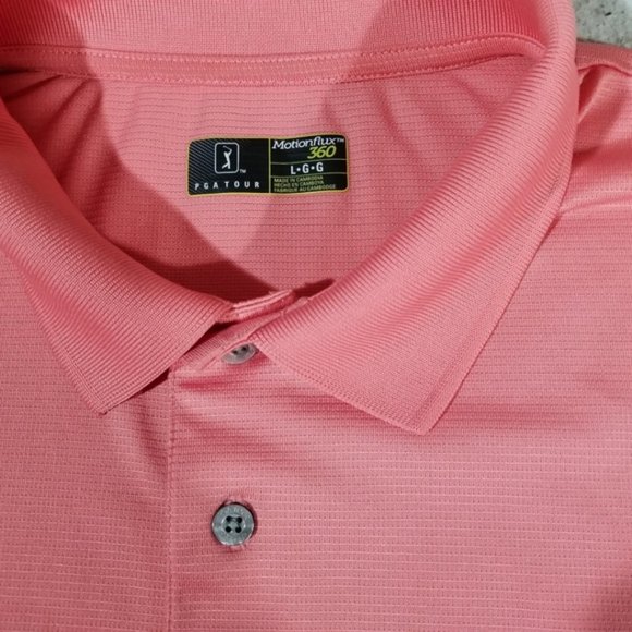 PGA Tour Peach Golf/Tennis S/S Golf Polo - Picture 4 of 8